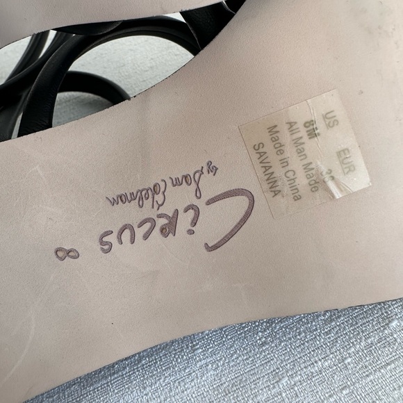 Circus By Sam Edelman Savanna Black Multi-Strap Heeled Sandals Women’s 8 - Picture 9 of 10